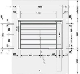 Duravit Spiegel VERO m Be Abl. 800x450x142mm amerik. nussbaum