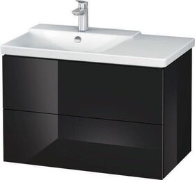 Duravit Waschtischunterbau L-CUBE 820x481x555mm schwarz hochglanz