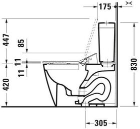 Duravit Dusch-WC-Sitz SensoWash Slim 365x540mm weiß