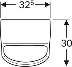 Geberit Urinal RENOVA PLAN wasserlos, Abgang nach hinten weiß