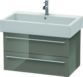 Duravit Waschtischunterbau X-LARGE 443x750x448mm flannel grey hochglanz