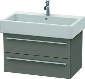 Duravit Waschtischunterbau X-LARGE 443x750x448mm flannel grey seidenmatt