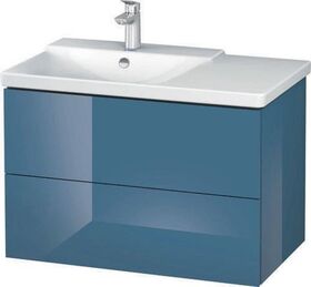 Duravit Waschtischunterbau L-CUBE 820x481x555mm stone blue hochglanz