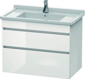 Duravit Waschtischunterbau DURASTYLE 470x800x618mm nussbaum dunkel/weiß matt