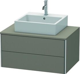 Duravit Waschtischunterbau XSQUARE 400x800x548mm flannel grey seidenmatt