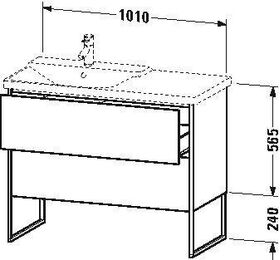 Duravit Waschtischunterbau XSQUARE Be li 805x1010x473mm na-bl seidenmatt