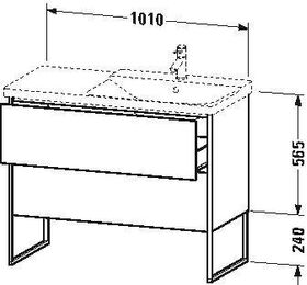 Duravit Waschtischunterbau XSQUARE Be re 805x1010x473mm na-bl seidenmatt