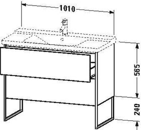 Duravit Waschtischunterbau XSQUARE 805x1010x473mm graphit matt