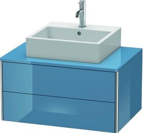 Duravit Waschtischunterbau XSQUARE 400x800x548mm stone blue hochglanz