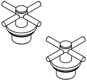 Grohe Kreuzgriff ATRIO 2 Stück chr