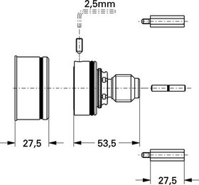 Grohe Verlängerungsset AUTOMATIC 2000 DN 15 27,5mm chr f FM-Set 19621