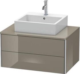 Duravit Waschtischunterbau XSQUARE 400x800x548mm flannel grey hochglanz