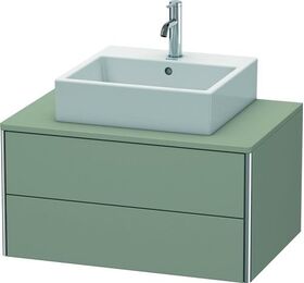 Duravit Waschtischunterbau XSQUARE 400x800x548mm steingrau seidenmatt