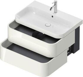 Duravit Waschtischset HAPPY D.2 PLUS 2 Schubk 775x490mm o HL weiß hochglanz