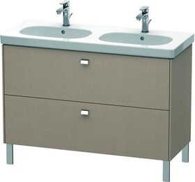 Duravit Waschtischunterbau BRIOSO Griffe chrom 693x1170x469mm leinen