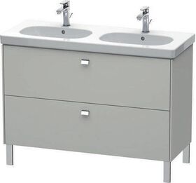 Duravit Waschtischunterbau BRIOSO Griffe chrom 693x820x469mm taupe matt