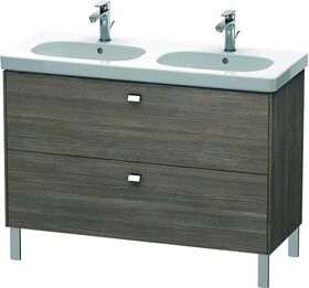 Duravit Waschtischunterbau BRIOSO Griffe chrom 693x1170x469mm pine terra