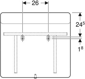 Geberit Lichtspiegelelement it 700x650x35mm, LED 24 V DC 13 W