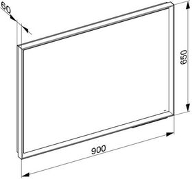 Keuco Lichtspiegel ROYAL LUMOS DALI Spiegelheizung 900x650x60mm