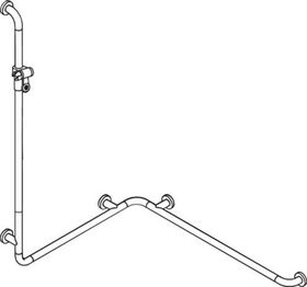 Hewi Duschhandlauf SERIE 801 se 1250mm waagerecht 762/962mm senfgelb