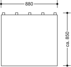 Hewi Duschspritzschutzvorhang SERIE 801 Dekor uni weiß