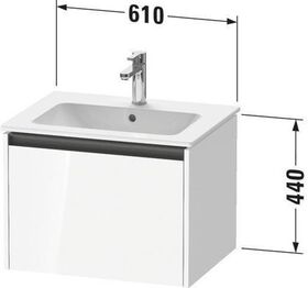 Duravit Waschtischunterbau Ketho.2 610x440x480mm weiß hochglanz