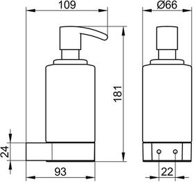 Keuco Schaumseifenspender PLAN Opalglas m Halter und Pumpe ES