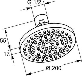 Kludi Eco-Tellerkopfbrause A-QA DN 15 d= 200mm chr