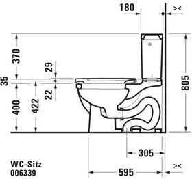 Duravit WC-Sitz m Absenkauto abnehmbar verlängert weiß