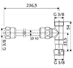 Schell Verrohrungsset starr, für Eckventil-Thermostat chrom