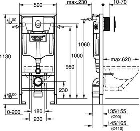 Grohe WC-Element RAPID SL 3-in-1-Set f WC