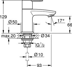 Grohe Standventil EUROSTYLE C XS-Size chr