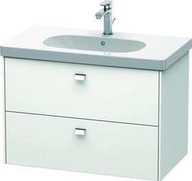 Duravit Waschtischunterbau BRIOSO Griffe chrom 563x820x469mm weiß matt