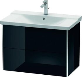 Duravit Waschtischunterbau XSQUARE 565x810x473mm schwarz hochglanz