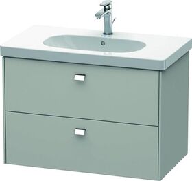 Duravit Waschtischunterbau BRIOSO Griffe chr 563x820x469mm betongrau matt