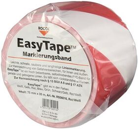 Bodenmarkierungsband Easy Tape PVC rot/weiß L.33m B.75mm Rl.ROCOL