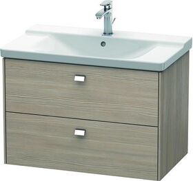 Duravit Waschtischunterbau BRIOSO Griffe chrom 561x820x479mm pine silver