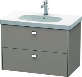 Duravit Waschtischunterbau BRIOSO Griffe chrom 563x820x469mm basalt matt