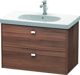 Duravit Waschtischunterbau BRIOSO Griffe chr 563x820x469mm nussbaum natur