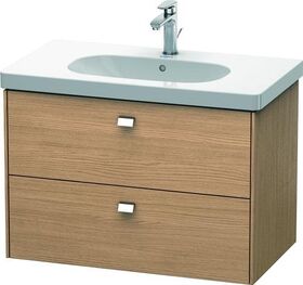 Duravit Waschtischunterbau BRIOSO Griffe chr 563x820x469mm europ. eiche