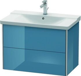 Duravit Waschtischunterbau XSQUARE 565x810x473mm stone blue hochglanz