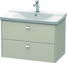 Duravit Waschtischunterbau BRIOSO Griffe chrom 561x820x479mm taupe matt