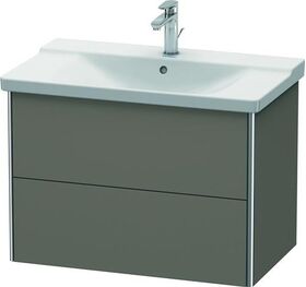 Duravit Waschtischunterbau XSQUARE 565x810x473mm flannel grey seidenmatt