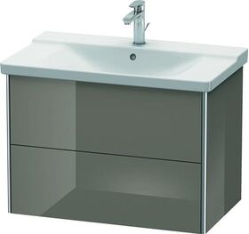 Duravit Waschtischunterbau XSQUARE 565x810x473mm flannel grey hochglanz