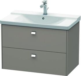 Duravit Waschtischunterbau BRIOSO Griffe chrom 561x820x479mm basalt matt