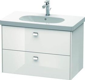 Duravit Waschtischunterbau BRIOSO Griffe chr 563x820x469mm weiß hochglanz