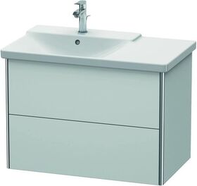 Duravit Waschtischunterbau XSQUARE Be links 565x810x473mm weiß seidenmatt