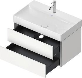 Duravit Waschtischunterbau XSQUARE 784x397x460mm 2 Schubk we ma ES NB mitte