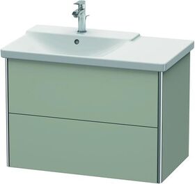 Duravit Waschtischunterbau XSQUARE Be links 565x810x473mm taupe seidenmatt