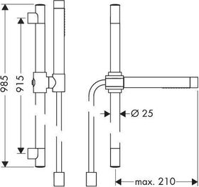 Brauseset AXOR STARCK mit 2jet Stabhandbrause chrom